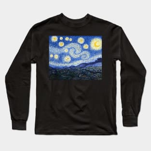 Van Gogh starry night without tree Long Sleeve T-Shirt